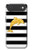 S2882 黒と白のストライプ ゴールドドルフィン Black and White Striped Gold Dolphin iPhone Air バックケース、フリップケース・カバー