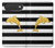 S2882 黒と白のストライプ ゴールドドルフィン Black and White Striped Gold Dolphin iPhone Air バックケース、フリップケース・カバー