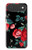 S3112 黒バラ パターン Rose Floral Pattern Black iPhone Air バックケース、フリップケース・カバー