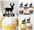 TA0006 鹿のシカ Stag Deer アクリル製 カップケーキトッパー ケーキトッパー ケーキスティック 結婚式　誕生日　パーティー　装飾用品　アクセサリー　10本