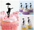 TA0059 雨と傘と女の子 Umbrella Girl アクリル製 カップケーキトッパー ケーキトッパー ケーキスティック 結婚式　誕生日　パーティー　装飾用品　アクセサリー　10本