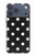 S2299 黒い水玉 Black Polka Dots iPhone 17 Pro Max バックケース、フリップケース・カバー