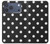 S2299 黒い水玉 Black Polka Dots iPhone 17 Pro Max バックケース、フリップケース・カバー