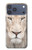 S2399 ホワイトライオンの顔 White Lion Face iPhone 17 Pro Max バックケース、フリップケース・カバー