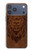 S2529 レオゾディアックタトゥーブラウングラフィック Leo Zodiac Tattoo Brown Graphic Print iPhone 17 Pro Max バックケース、フリップケース・カバー