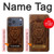 S2529 レオゾディアックタトゥーブラウングラフィック Leo Zodiac Tattoo Brown Graphic Print iPhone 17 Pro Max バックケース、フリップケース・カバー