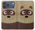 S2825 かわいいアライグマ Cute Cartoon Raccoon iPhone 17 Pro Max バックケース、フリップケース・カバー