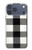 S2842 ブラックとホワイトバッファローチェック柄 Black and White Buffalo Check Pattern iPhone 17 Pro Max バックケース、フリップケース・カバー