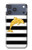 S2882 黒と白のストライプ ゴールドドルフィン Black and White Striped Gold Dolphin iPhone 17 Pro Max バックケース、フリップケース・カバー
