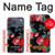 S3112 黒バラ パターン Rose Floral Pattern Black iPhone 17 Pro Max バックケース、フリップケース・カバー