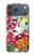 S3205 レトロ花 Retro Art Flowers iPhone 17 Pro Max バックケース、フリップケース・カバー