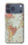 S3418 ヴィンテージの世界地図 Vintage World Map iPhone 17 Pro Max バックケース、フリップケース・カバー