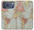 S3418 ヴィンテージの世界地図 Vintage World Map iPhone 17 Pro Max バックケース、フリップケース・カバー