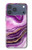 S3896 紫色の大理石の金の筋 Purple Marble Gold Streaks iPhone 17 Pro Max バックケース、フリップケース・カバー