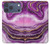 S3896 紫色の大理石の金の筋 Purple Marble Gold Streaks iPhone 17 Pro Max, 18 Pro Max バックケース、フリップケース・カバー