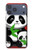 S3929 竹を食べるかわいいパンダ Cute Panda Eating Bamboo iPhone 17 Pro Max バックケース、フリップケース・カバー