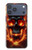 S3986 火の頭蓋骨 Fire Skull iPhone 17 Pro Max バックケース、フリップケース・カバー