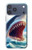 S4004 油絵 巨大サメ.jpeg Oil Color Painting Giant Shark.jpeg iPhone 17 Pro Max, 18 Pro Max バックケース、フリップケース・カバー