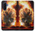 S0863 地獄火スカル Hell Fire Skull Samsung Galaxy A17 バックケース、フリップケース・カバー