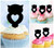 TA0228 かわいい 心 フクロウ Cute Heart Owl アクリル製 カップケーキトッパー ケーキトッパー ケーキスティック 結婚式　誕生日　パーティー　装飾用品　アクセサリー　10本