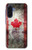 S2490 カナダメープルリーフ旗 Canada Maple Leaf Flag Texture Samsung Galaxy A17 バックケース、フリップケース・カバー
