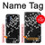 S2544 黒花柄の着物 Japanese Kimono Style Black Flower Pattern Samsung Galaxy A17 バックケース、フリップケース・カバー
