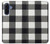 S2842 ブラックとホワイトバッファローチェック柄 Black and White Buffalo Check Pattern Samsung Galaxy A17 バックケース、フリップケース・カバー