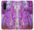 S2907 パープルターコイズ宝石グラフィックプリント Purple Turquoise Stone Samsung Galaxy A17 バックケース、フリップケース・カバー