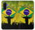 S2981 ブラジルサッカー Brazil Football Soccer Map Flag Samsung Galaxy A17 バックケース、フリップケース・カバー
