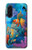 S3227 水中の世界の漫画 Underwater World Cartoon Samsung Galaxy A17 バックケース、フリップケース・カバー