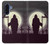S3262 恐るべき 夜の月 墓地 Grim Reaper Night Moon Cemetery Samsung Galaxy A17 バックケース、フリップケース・カバー
