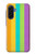 S3678 カラフルなレインボーバーティカル Colorful Rainbow Vertical Samsung Galaxy A17, A18 バックケース、フリップケース・カバー