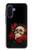S3753 ダークゴシックゴススカルローズ Dark Gothic Goth Skull Roses Samsung Galaxy A17 バックケース、フリップケース・カバー