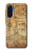 S3868 航空機の設計図の古い紙 Aircraft Blueprint Old Paper Samsung Galaxy A17 バックケース、フリップケース・カバー