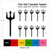 TA0338 悪魔ピッチフォーク Devil Pitchfork アクリル製 カップケーキトッパー ケーキトッパー ケーキスティック 結婚式　誕生日　パーティー　装飾用品　アクセサリー　10本