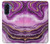 S3896 紫色の大理石の金の筋 Purple Marble Gold Streaks Samsung Galaxy A17 バックケース、フリップケース・カバー