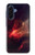 S3897 赤い星雲の宇宙 Red Nebula Space Samsung Galaxy A17 バックケース、フリップケース・カバー