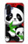 S3929 竹を食べるかわいいパンダ Cute Panda Eating Bamboo Samsung Galaxy A17 バックケース、フリップケース・カバー