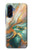 S3993 緑の大理石 金の静脈 Green Marble Gold Veins Samsung Galaxy A17 バックケース、フリップケース・カバー