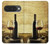 S2042 ブドウのボトルと赤ワインのグラス A Grape Vineyard Grapes Bottle and Glass of Red Wine Google Pixel 10, 10 Pro バックケース、フリップケース・カバー
