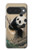 S2210 パンダふわふわアートの絵画 Panda Fluffy Art Painting Google Pixel 10, 10 Pro バックケース、フリップケース・カバー