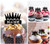 TA0457 クラウン Crown アクリル製 カップケーキトッパー ケーキトッパー ケーキスティック 結婚式　誕生日　パーティー　装飾用品　アクセサリー　10本