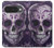 S3582 紫の頭蓋骨 Purple Sugar Skull Google Pixel 10, 10 Pro バックケース、フリップケース・カバー