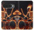 S3985 火の頭蓋骨のドラマー Fire Skull Drummer Google Pixel 10, 10 Pro バックケース、フリップケース・カバー