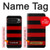 S2638 黒と赤のストライプ Black and Red Striped Google Pixel 10 Pro XL バックケース、フリップケース・カバー