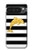 S2882 黒と白のストライプ ゴールドドルフィン Black and White Striped Gold Dolphin Google Pixel 10 Pro XL バックケース、フリップケース・カバー