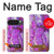 S2907 パープルターコイズ宝石グラフィックプリント Purple Turquoise Stone Google Pixel 10 Pro XL バックケース、フリップケース・カバー