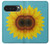 S3039 ひまわり Vintage Sunflower Blue Google Pixel 10 Pro XL バックケース、フリップケース・カバー