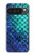 S3047 緑人魚のスケール Green Mermaid Fish Scale Google Pixel 10 Pro XL バックケース、フリップケース・カバー