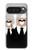 S3557 黒いスーツのクマ Bear in Black Suit Google Pixel 10 Pro XL バックケース、フリップケース・カバー